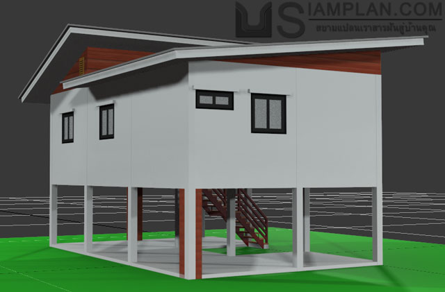 แบบบ้านฟรี 2 ห้องนอน 2 ห้องน้ำ