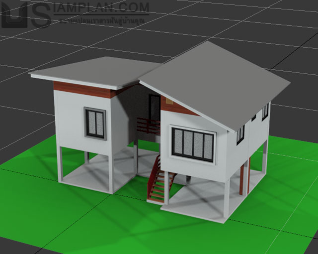 แบบบ้านฟรี 2 ห้องนอน 2 ห้องน้ำ