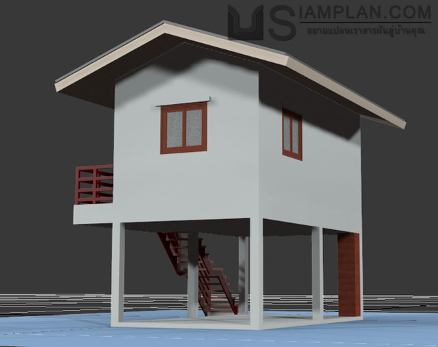 แบบบ้านฟรี 1 ห้องนอน 1 ห้องน้ำ